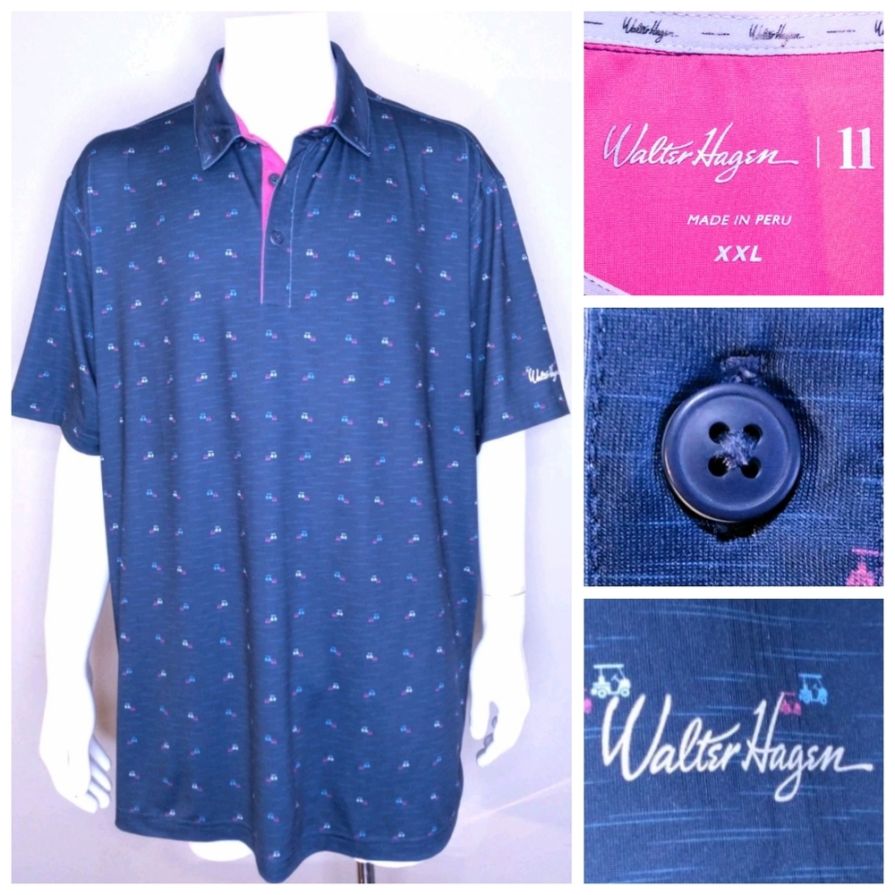WALTER HAGEN Polo Shirt XXL Dri Fit ACTIVEWEAR 2XL Golf Athleisure Performance